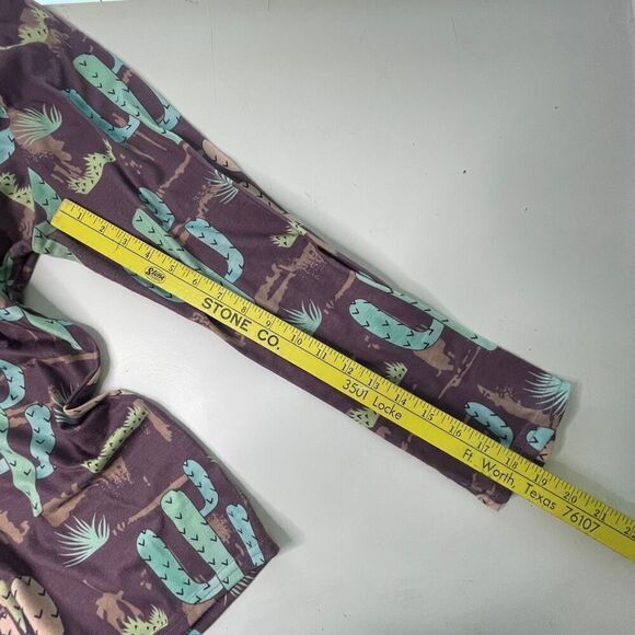 Miss‎ Look Women's Cactus Print Long Sleeve Bateau Neck Blouse Top  2XL - Picture 5 of 7